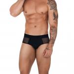 Мужские трусы брифы черные CASPIAN PIPING BRIEF 151211