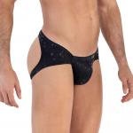 Мужские трусы джоки черные со звездочками Clever ILLUSION JOCKSTRAP 163411