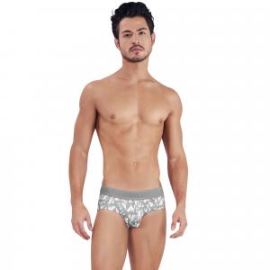 Мужские трусы брифы серые с принтом Clever GRACE CLASSIC BRIEF 145712