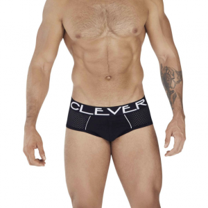 Мужские трусы брифы черные Clever STRATEGY PIPING BRIEF 036211