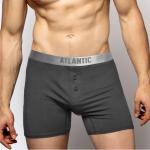 Мужские трусы боксеры графитовые ATLANTIC Pima Cotton BMB-005