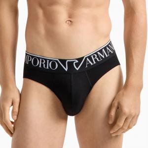 Мужские трусы брифы черные Emporio Armani 110814_4F516 00020