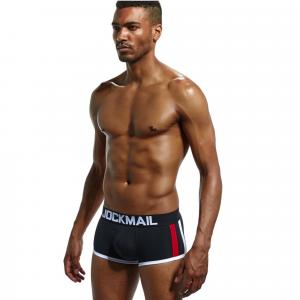 Мужские трусы боксеры черные с push up JOCKMAIL JM6030-2