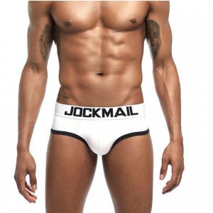 Мужские трусы брифы белые с push up JOCKMAIL JM2022-1