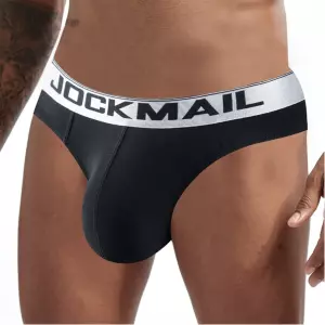 Мужские трусы стринги черные JOCKMAIL JM1029-2