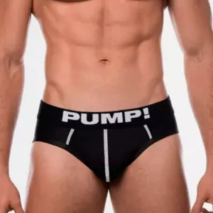 Мужские трусы брифы в сетку черные Pump Touchdown Brief Black PM3-M214