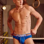 Мужские трусы брифы синие Pump Orange- Blue Brief H69-9