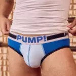 Мужские трусы брифы синие Pump Blue Brief H69-91