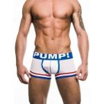 Мужские трусы боксеры белые в сетку Pump Touchdown Boxer White-Blue PM4-M214