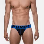 Мужские трусы джоки черные с синей резинкой PUMP! PU5106-2